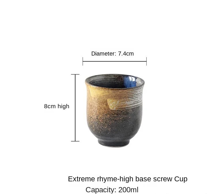 Japanese style tea cup stoneware ceramic tableware