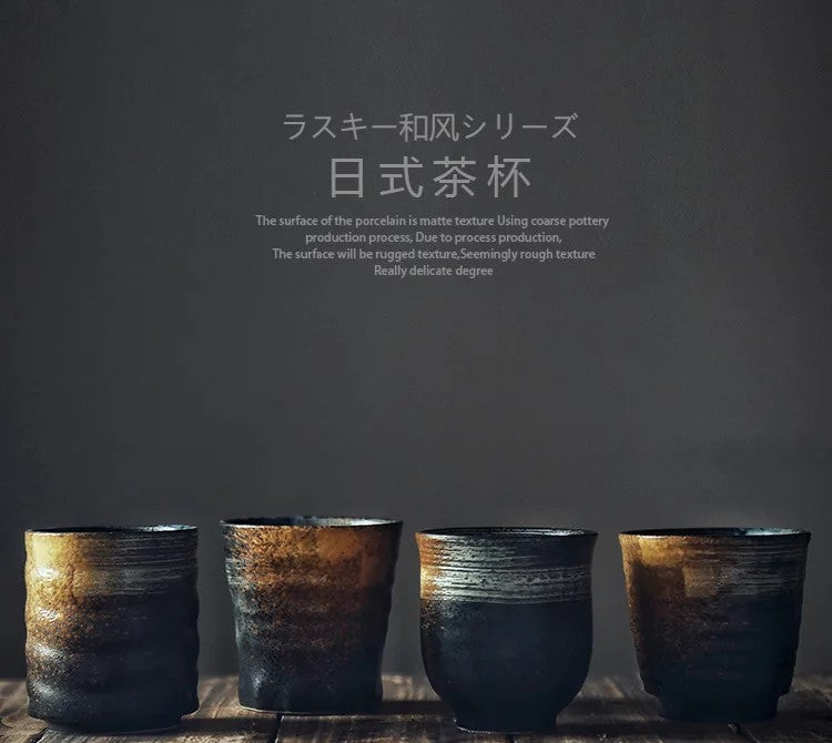 Japanese style tea cup stoneware ceramic tableware
