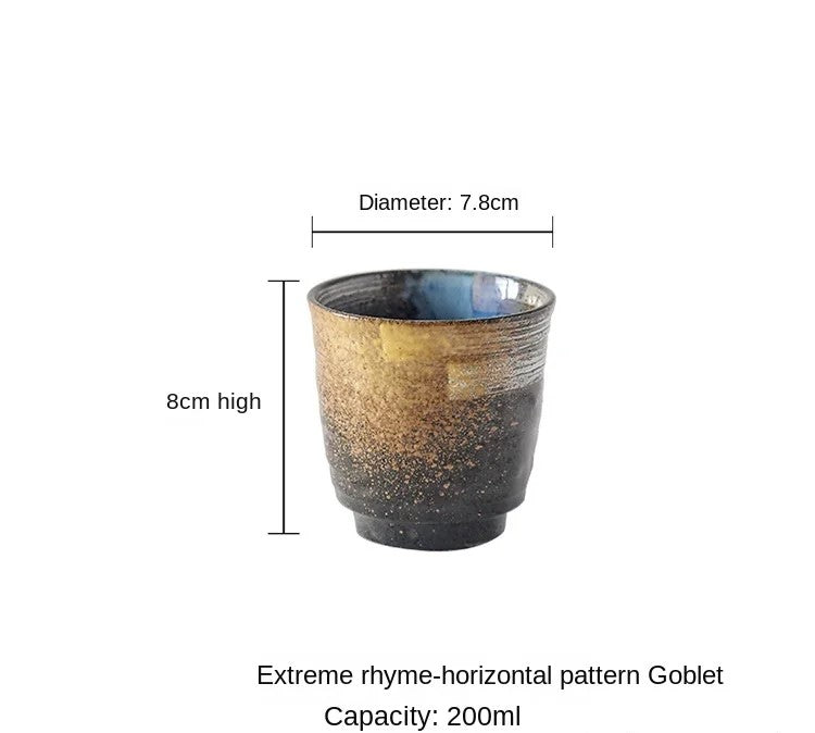 Japanese style tea cup stoneware ceramic tableware
