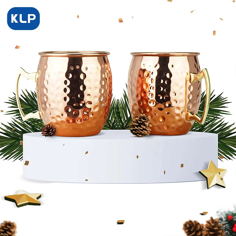 Rose Gold Plated Stainless Steel Moscow Mule Mug (16.9 oz)