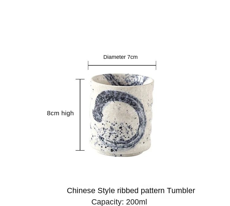 Japanese style tea cup stoneware ceramic tableware
