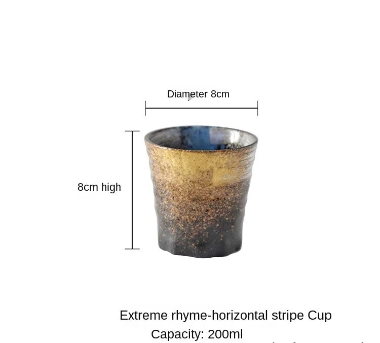 Japanese style tea cup stoneware ceramic tableware