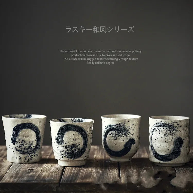 Japanese style tea cup stoneware ceramic tableware