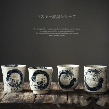 Japanese style tea cup stoneware ceramic tableware